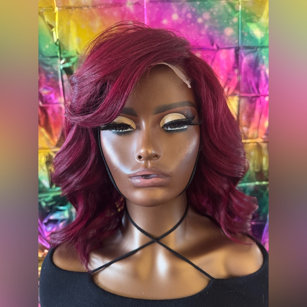 Vibrant Burgundy Wig